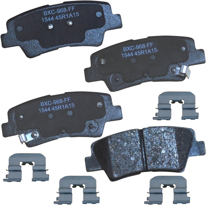 Bendix وسادات فرامل خلفية سيراميك SBC1544 الممتازة لدودج أتيتيود 2014-2011، هيونداي إلنترا GT 2013، كيا أوبتيما 2019-2014، ريو 2017-2013، ريو5 2011 - Image 1